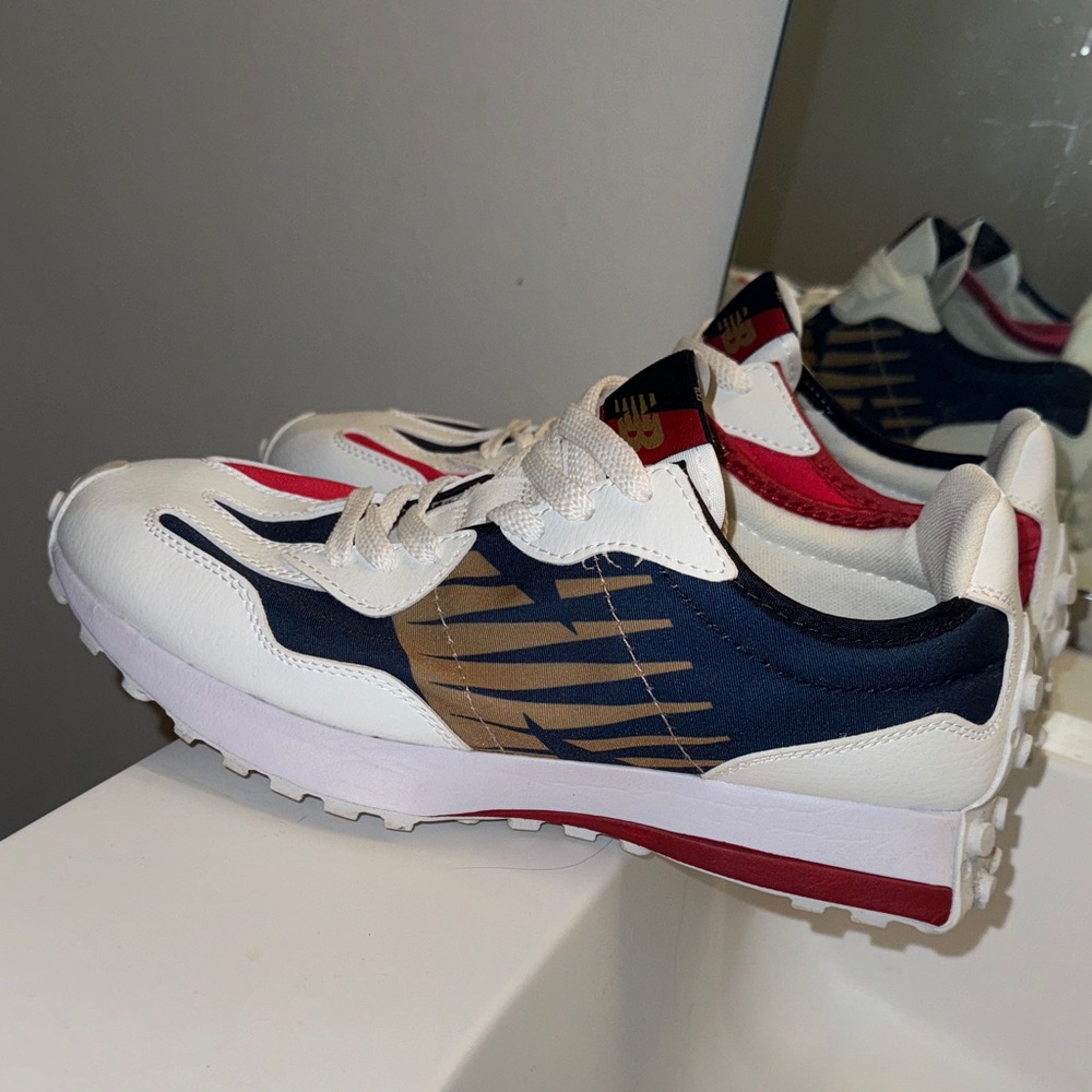Men’s New Balance White Navy Red Athletic Sneakers